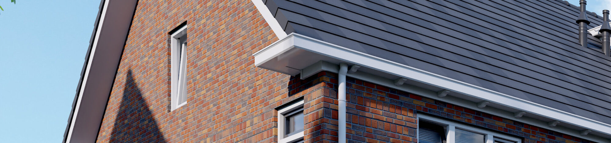 Polytech smetplank gootklossen klassiek verkeerwit